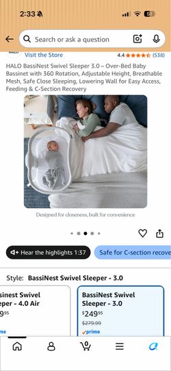 Halo bassinet swivel sleeper