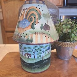 Small Size Tin Rooster Candle Holder