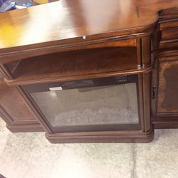 Cherrywood Fireplace Tv Stand 