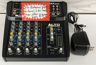 Alto Professional ZMX862 6-Channel 2-Bus Compact Mixer W/ Power Supply