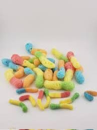 6x9 Large bag freeze dried Sour Gummy Worms 