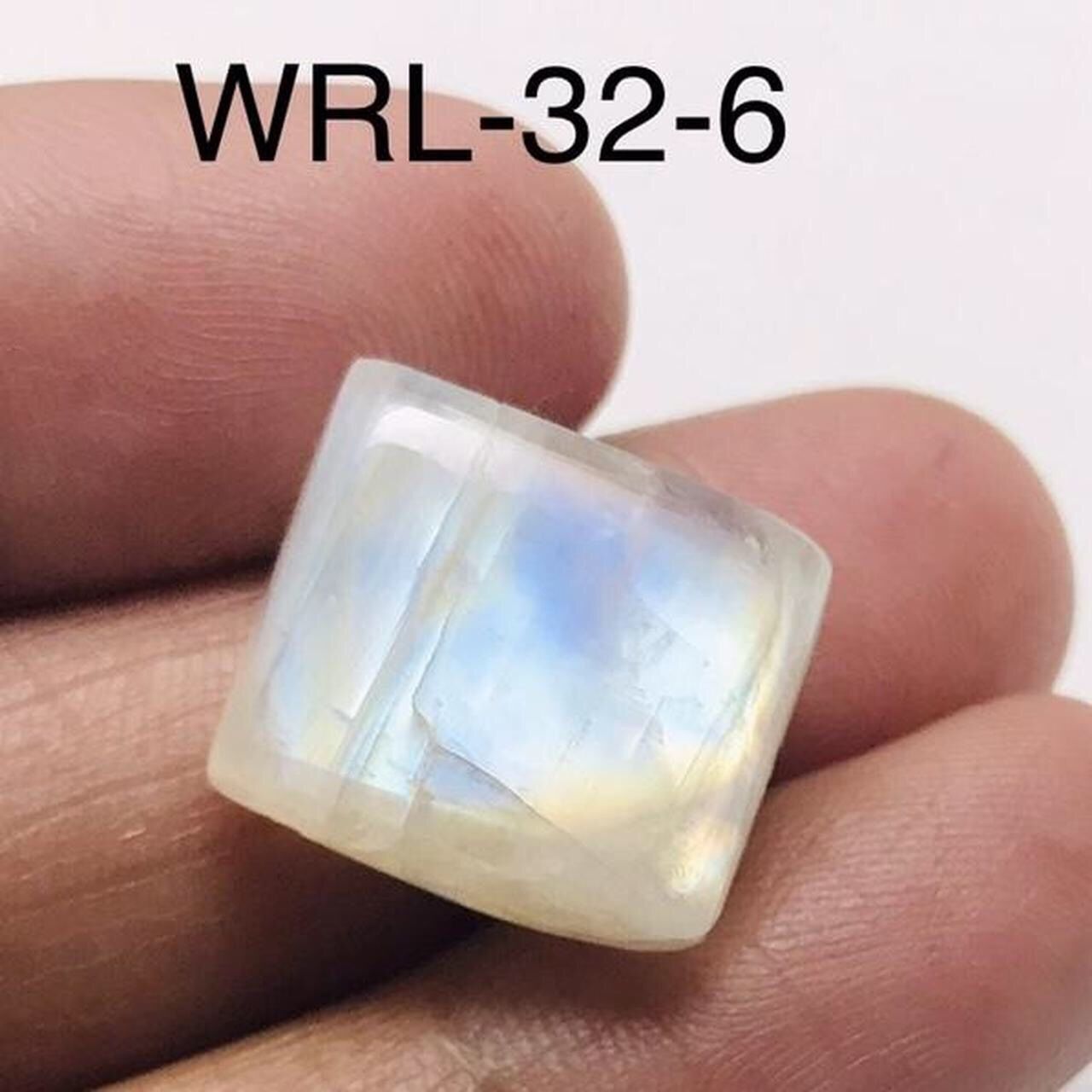 White Rainbow moonstone Rectangle Shape Cabochon-WRL-32-6