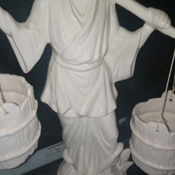 Vintage Porcelain Asian with 2 Buckets. Really Nice Piece To Own For Decoration. 