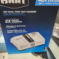 Hart 40v Dual Port Fast Charger.