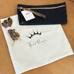 (BRAND NEW W/ TAGS) Head Regal Convertible Black Leather Crossbody Bag