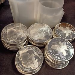 Silver rounds, coins, bars at spot. Danny's jewelry and coin in westland.