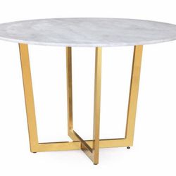 Gold And Marble Dining Table 