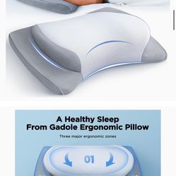 Elevate Sleeping Cervical Neck Pillow for Pain Relief, Healthy Spine Restore Memory Foam Pillows Fit Shoulder Perfectly, Adjustable Ergonomic Contour 