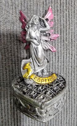Capricorn Fairy Figurine Pewter Trinket Box