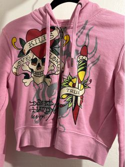 Pink ed hardy sweater