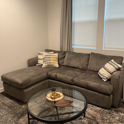 Basil Grey L shape couch (Practically brand new)