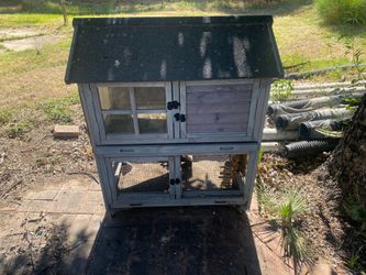 Outdoor rabbit hutch