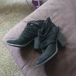 Black Suede Bootie