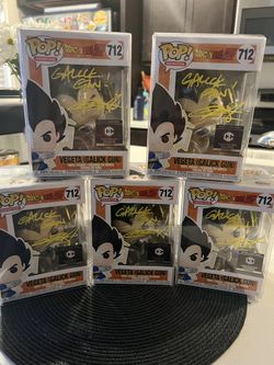 Autographed Vegeta Funko Pop Dragon Ball Z Galick Gun Vegeta Pop #712