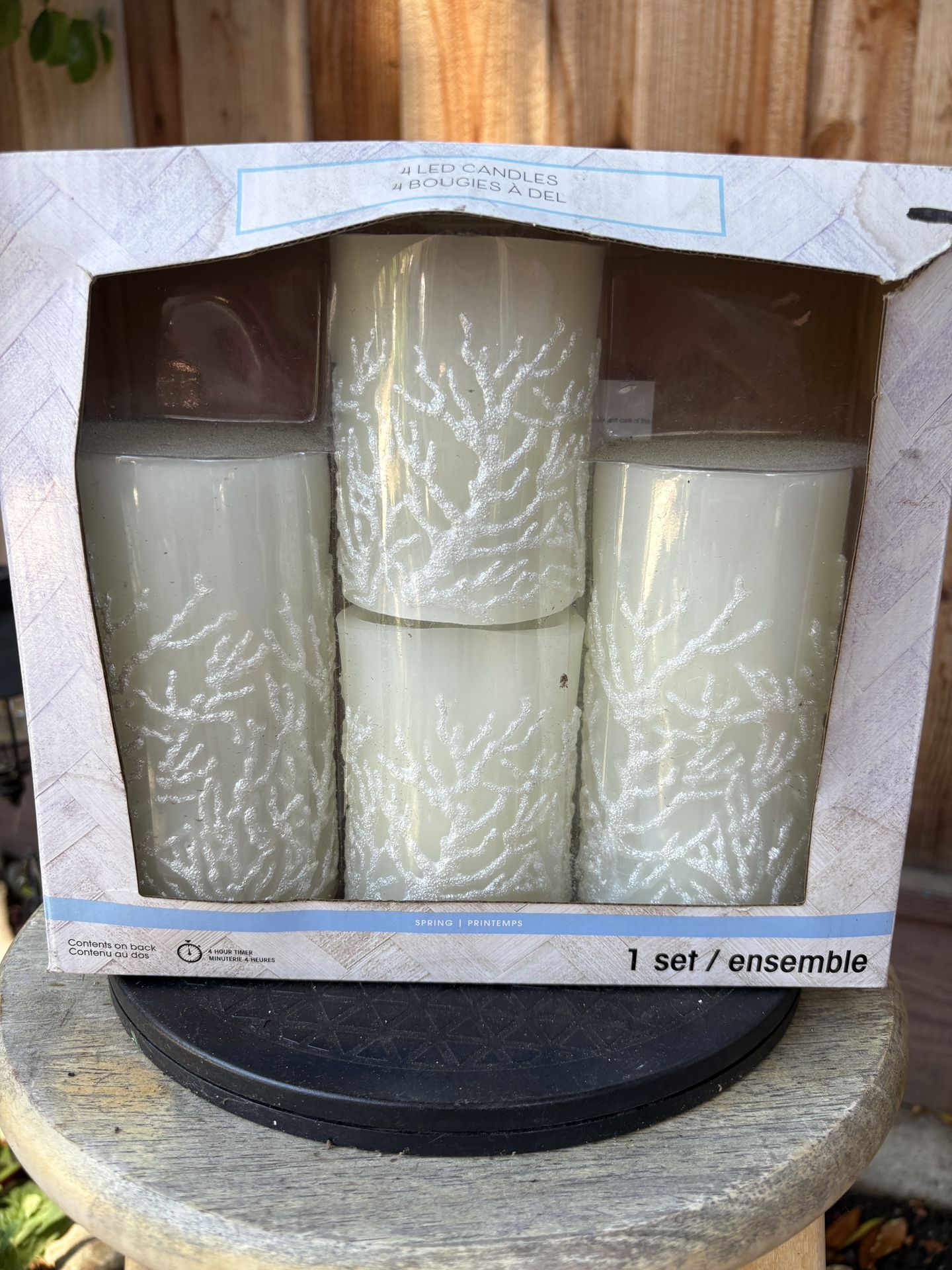 4pc Coral LED Candle Set!