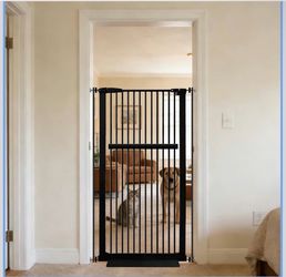 Extra Tall Black Metal Pet Gate
