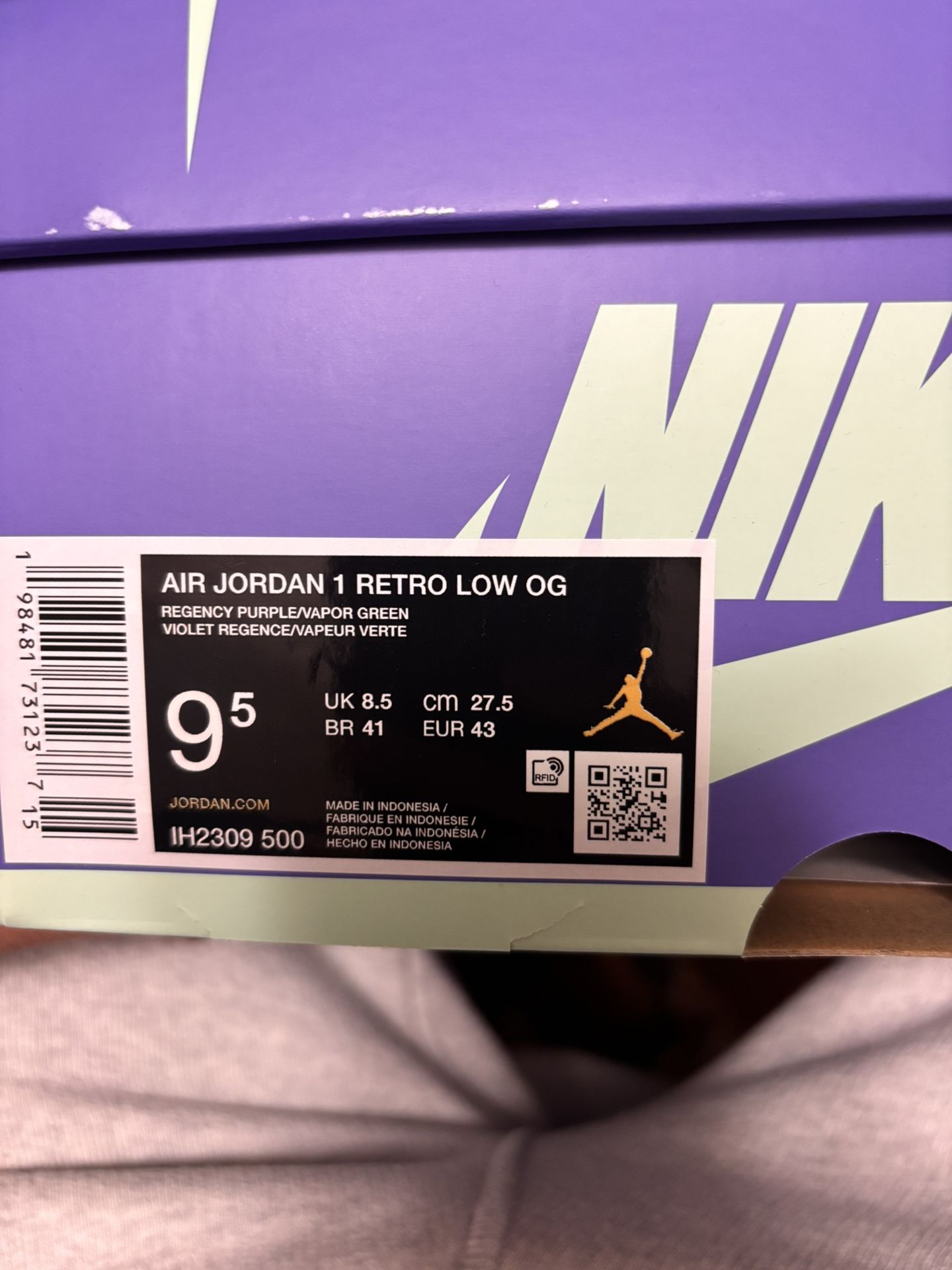 Air Jordan 1 Low Zion Williamson Size 9.5 