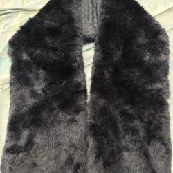 Banana republic Large black faux fur shawl