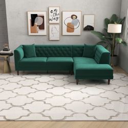 Green sectional Sofa For Sale!