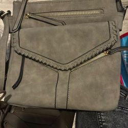 Gray Target Purse 