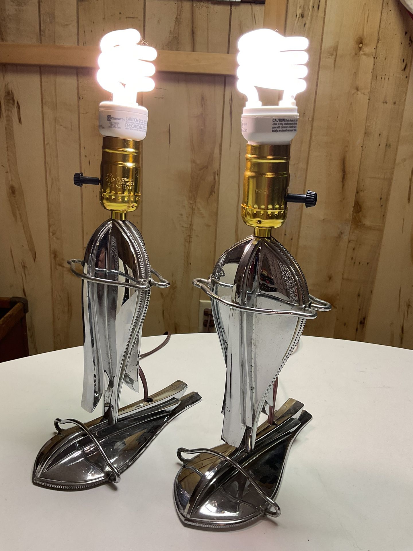 ART DECO PACKARD RADIATOR CAP & BALE HOOD ORNAMENT LAMPS 