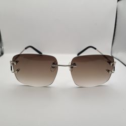 Cartier Rimless Glasses(Brown)
