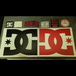 Lot of 8 Vintage DC Skateboard Stickers Dem Big Boys 10 x 12 🤯 Mike Mo Danny Way Rob Dyrdek