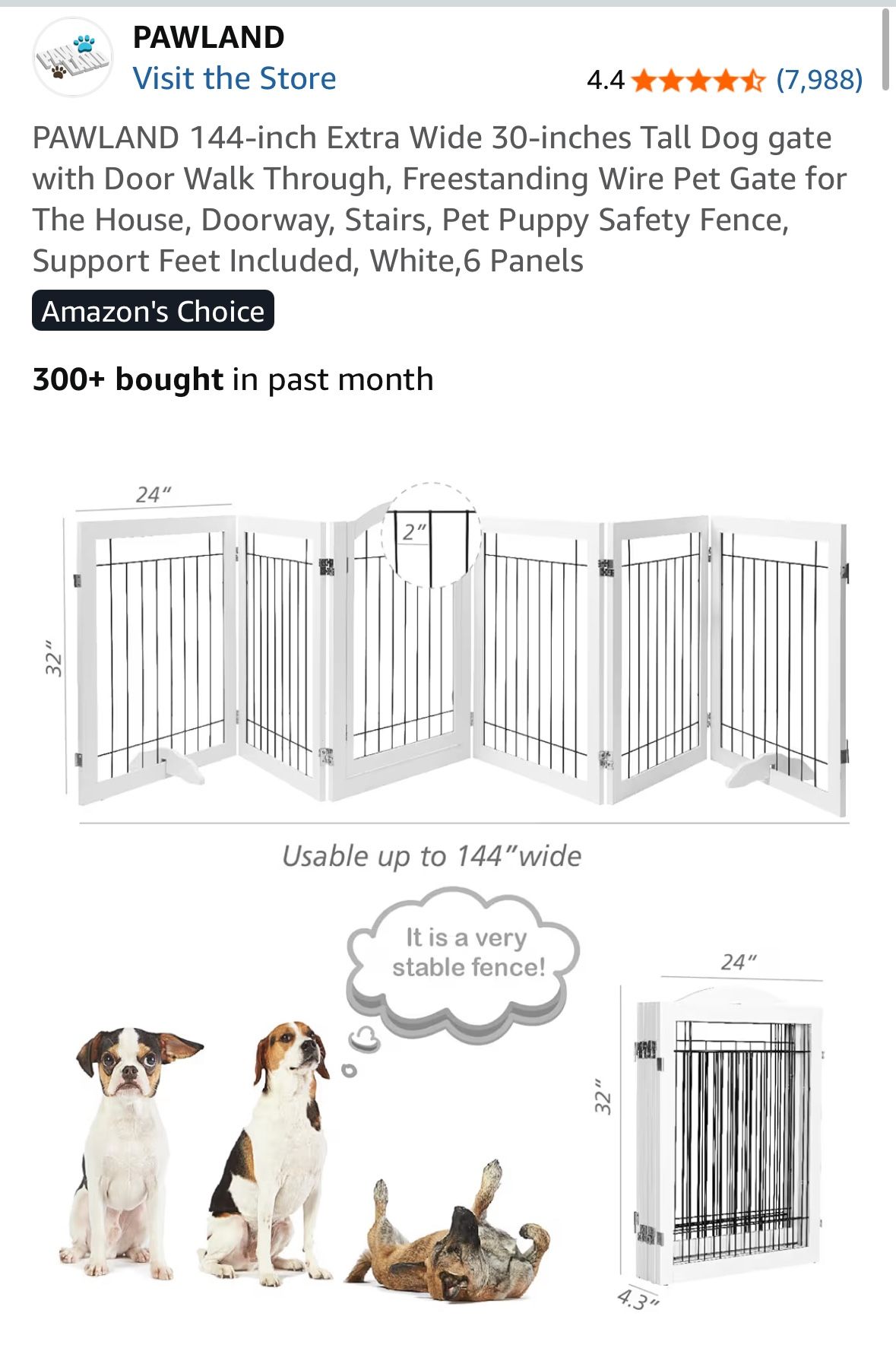 Extra Wide And Tall Dog Gate With Door