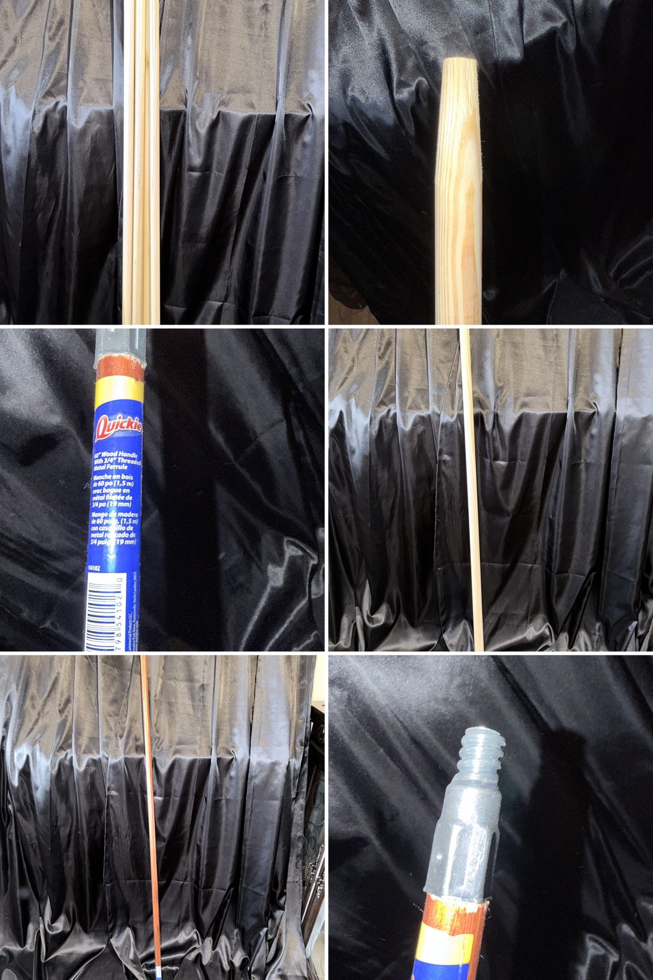 Assortment Of Broom/Mop/Shovel Handles & Rag Mops