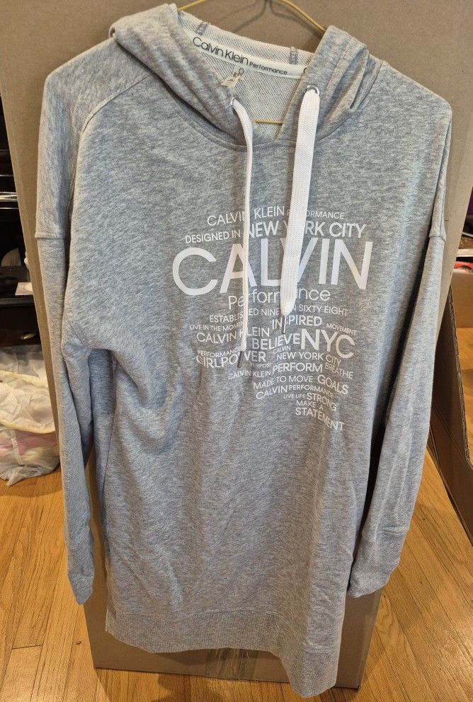 Calvin Klein Performance, Long Hoodie Tunic (XS)