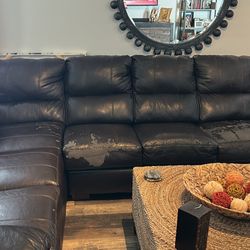 Leather Sectional 