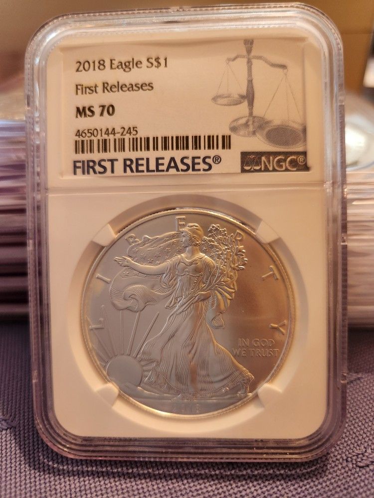 2018 American Silver Eagle MS70