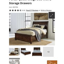 Robbinsdale Porter Sleigh Bed Frame 