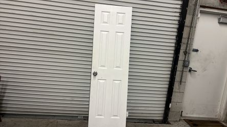 30 in. x 80 in. 6 Panel Textured Hollow Core Primed Composite Interior Door