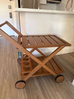 Wood Bar Cart
