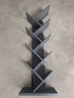 Modern Tree Bookshelf | Space Saving Bookcase | Dark Gray