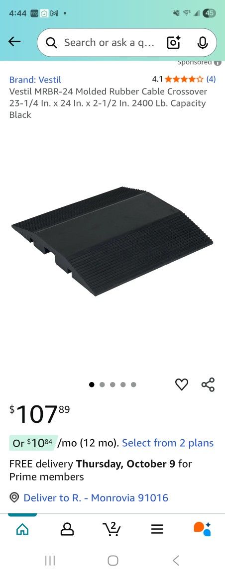 Vestil MRBR 24 rubber Crossover