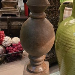 Large Farmhouse 18.5 Tall Wood Candle Holder