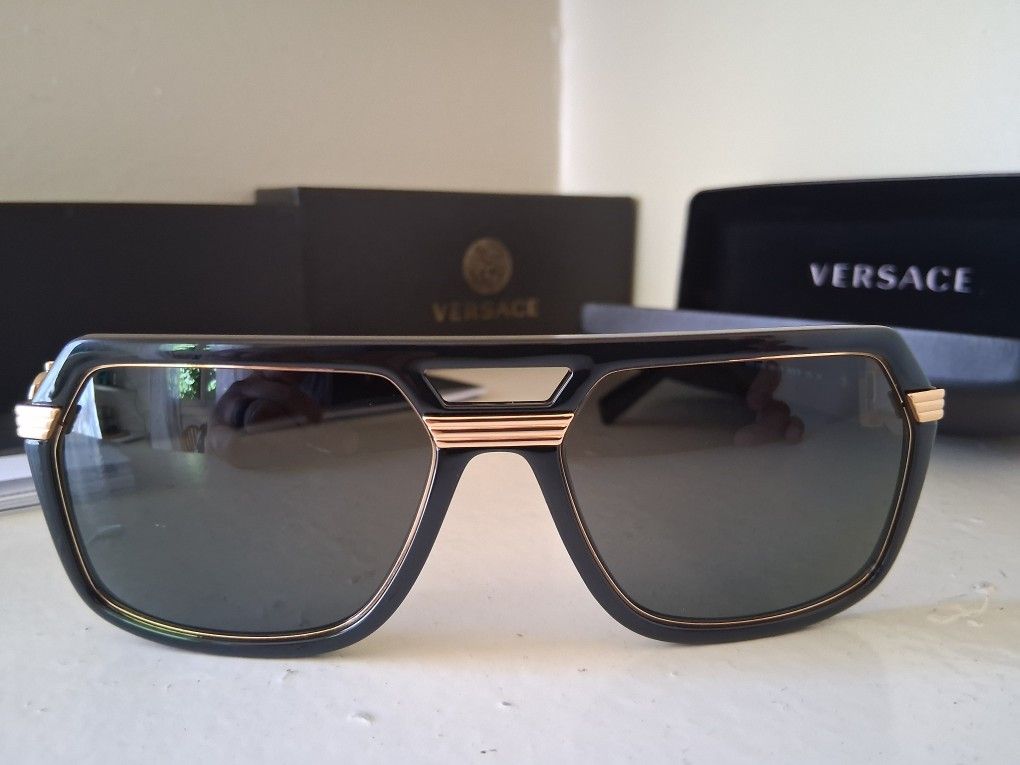 Versace Gold Black Sunglasses