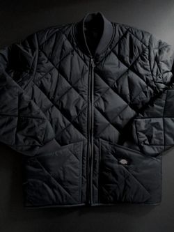 Dickies Quilted Diamond Water Resistant Navy Blue Bomber Jacket 