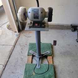 Bench grinder polisher