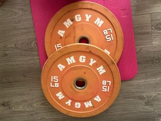 Pair of 15 LB Olympic Bumper Plates -30LB - Total $40