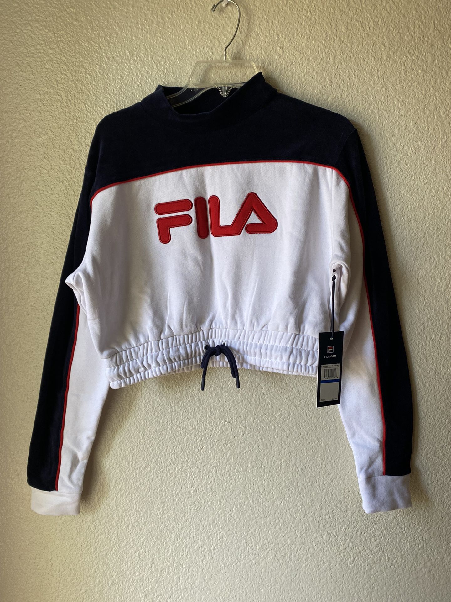 Brand New Woman’s Fila brand White Sweater Up For Sale 