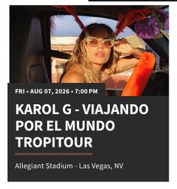 Karol G LAS VEGAS 8/7/2026