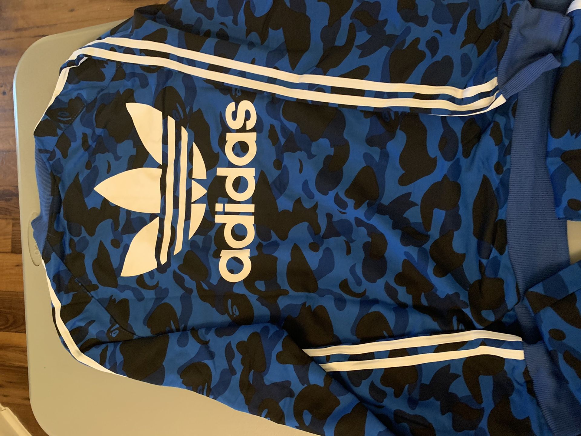 Adidas bape track suit first come first serve