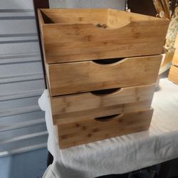 Roll Out Bamboo Drawer Organizer