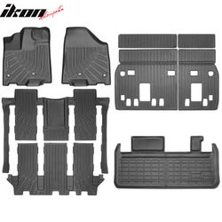 Fits 2013-2020 Toyota Sienna 7 Seats TPE Floor Mats 4PCS+ Trunk Mat + Backrest Mats