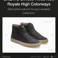 *Free* “Greats Royale High”, Italian Leather Sneakers