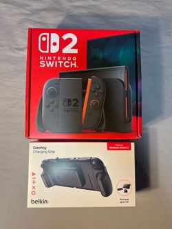 Nintendo Switch 2 with Belkin Charging Grip