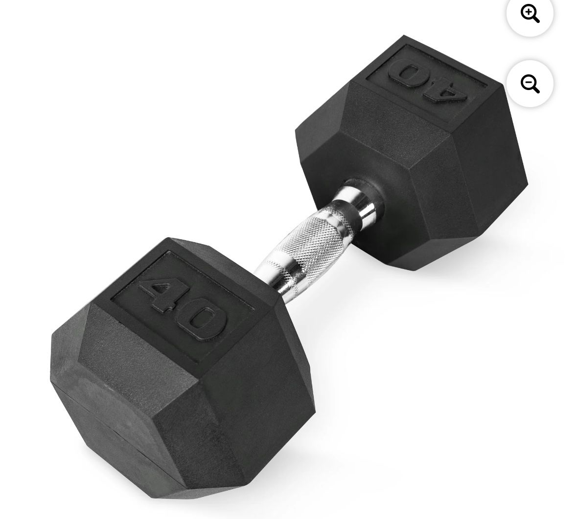 CAP Barbell, 40lb Rubber Hex Dumbbell, Single